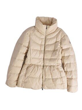Moncler Jacket Down Guery Zip Up Nylon Beige 1